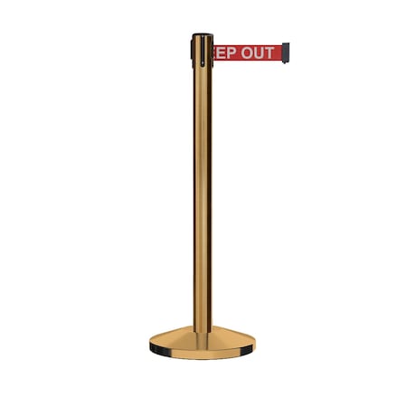 Stanchion Belt Barrier Sat.Brass Post 13ft. RDang..Belt